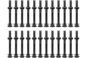 uxcell M10x100mm Square Neck Carriage Bolts with Nuts & Washers, 25Set 304 Stainless Steel Round Head Square Neck Coach Bolt 