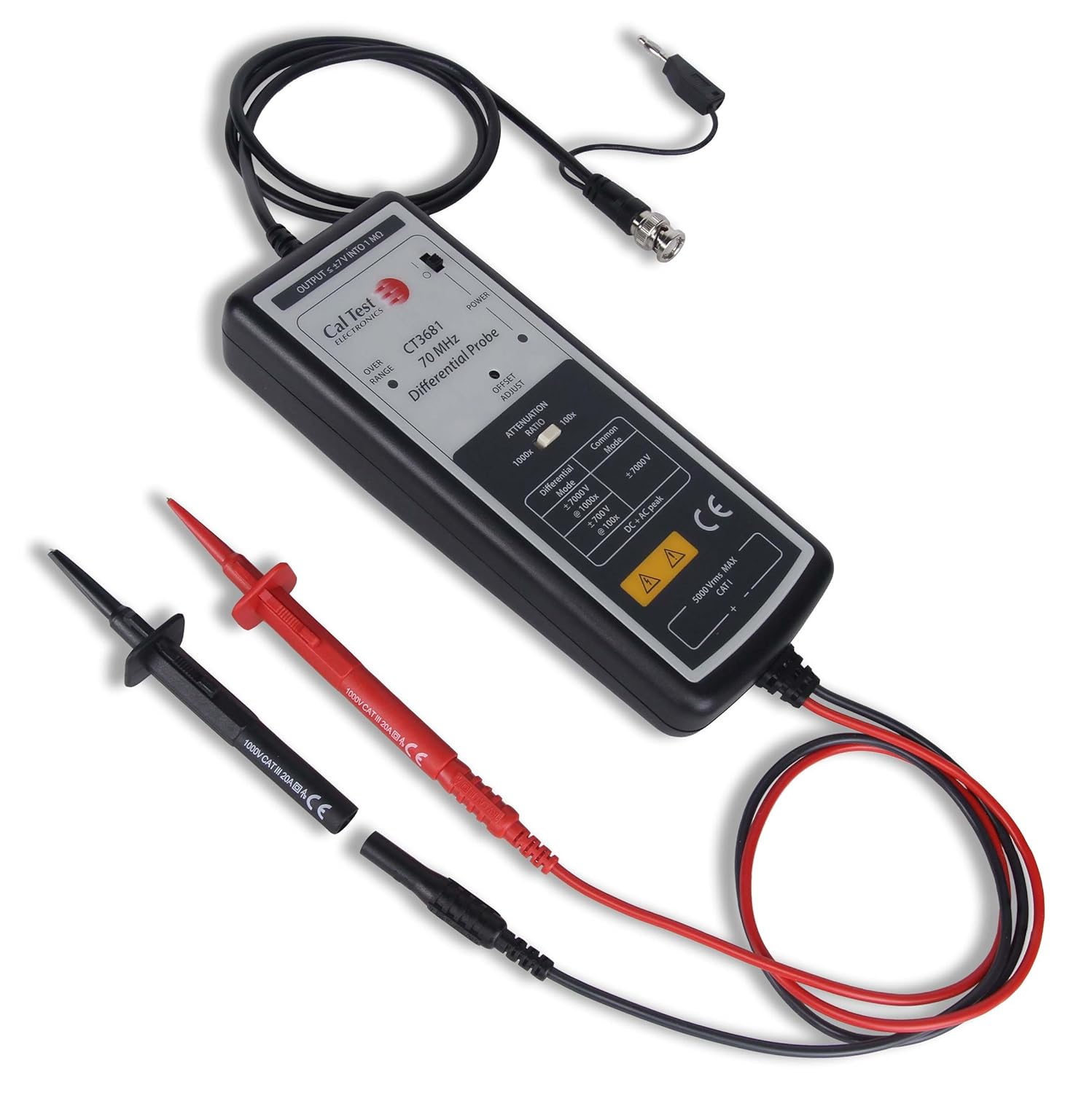 Cal Test Electronics CT3681 High Voltage Active Differential Oscilloscope Probe Kit, 70MHz
