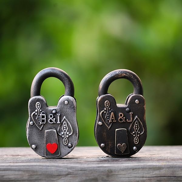 Antique Padlock, Wedding Lock, Love Lock and Key, Retro Lock