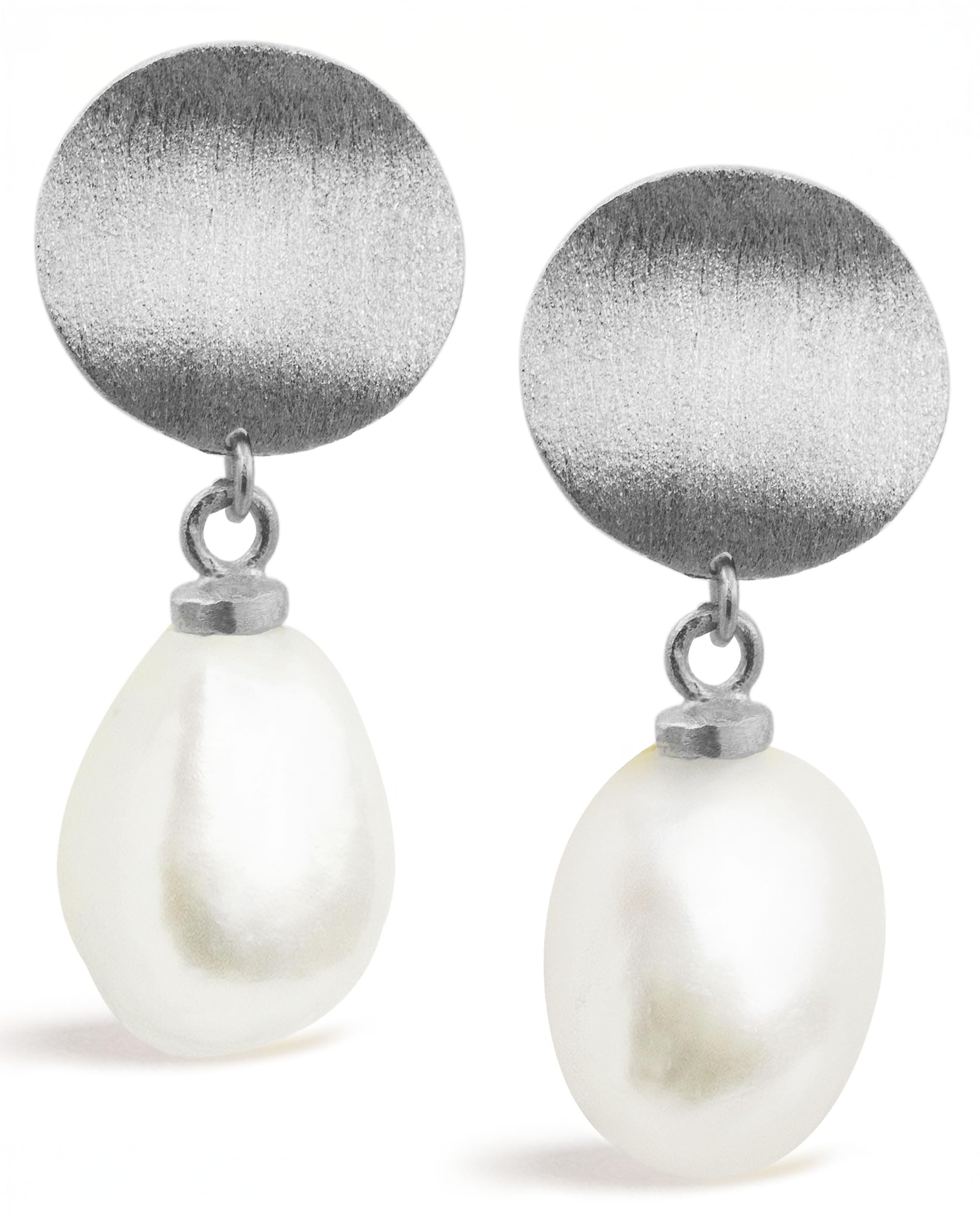 Secret & You | Women Pearl Earrings Freshwater Cultured Pearl | Baroque Pearls 9 – 10 mm available with 925 Sterling Silver mounts | In Silver or Gold Plated Options