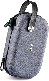 UGREEN Grey Travel Cable Organiser Bag Small Hard Case for Charger Adapter