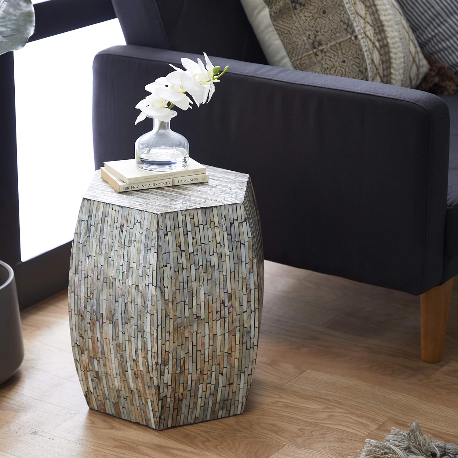 Deco 79 49096 Wood Inlay Accent Table: Home & Kitchen