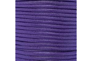 Paracord Planet 95, 275, 325, 425, 550, 750, and para-Max Paracord – Various Solid Colors – Available in Lengths of 10, 25, 50, 100, and 250 Feet of USA Made Cord