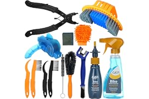 LOQOMI Bike Cleaning Kit Including Bicycle Chain Scrubber, Bike Link Pliers, Bicycle Chain Cleaning Agent, Chain Lube, Cleaner Brush Tool