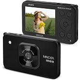 Minolta MNS10 48MP 4K Ultra HD Digital Camera - Black | 48MP 4K Ultra HD camera with 32GB memory card and autofocus lens for travel, portraits and content creation