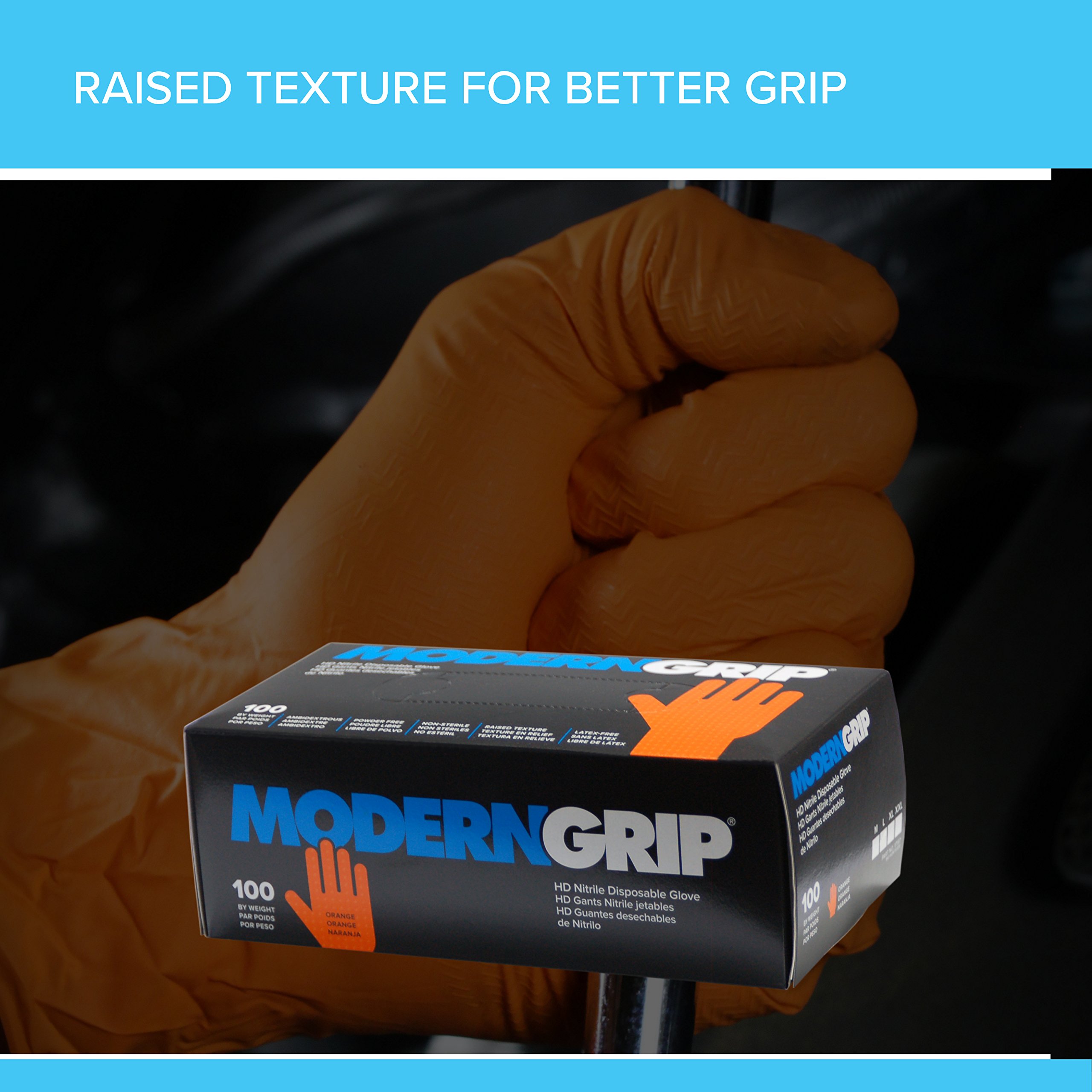 Modern Grip 17197L Nitrile 7 mil Thickness Premium Disposable Gloves