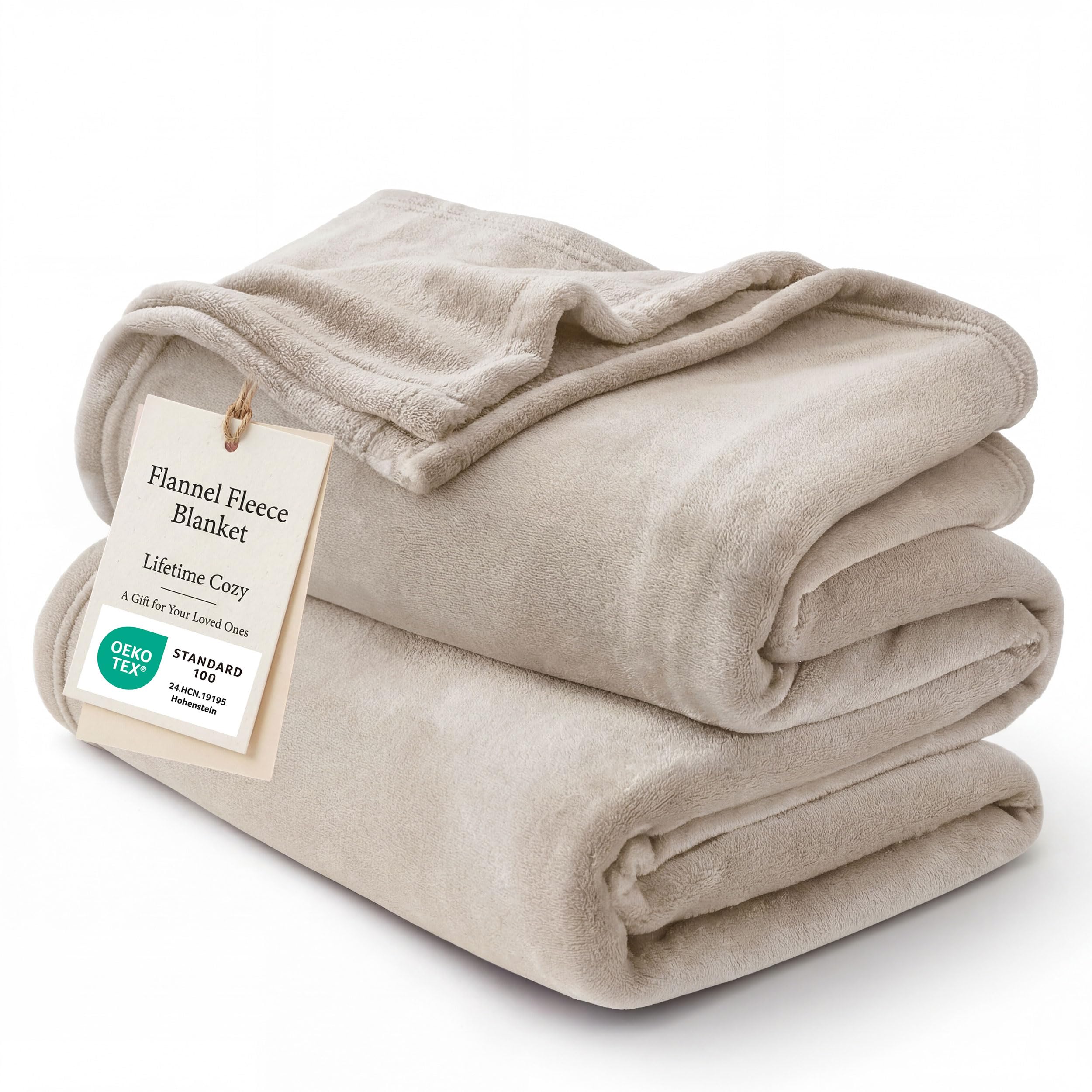 Photo 1 of **DIRT FROM TRANSPORT **Bedsure GentleSoft Fleece Bed Blankets Queen Size Oxford Tan - Soft Lightweight Plush Fuzzy Cozy Luxury Blanket Microfiber, 90x90 inches