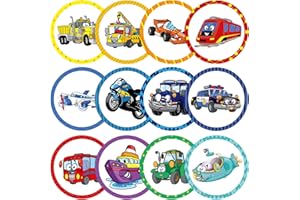 Eersida 120 Pcs Toilet Targets for Potty Training Boy Pee Tinkle Target Flushable Car Animal Potty Training Sticker Cute You Pee on Toilet Aiming Target Decal for Toddler Boy Use(Transportation Style)