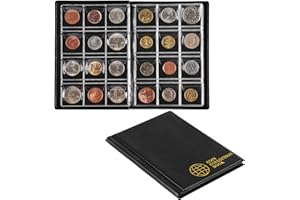 OSOPOLA Coin Storage Album - 120 Pockets Coin Collecting Holder for Collectors Black CS3912