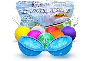 Funny Vibes Reusable Water Balloons, The Perfect Silicon Toy for Outdoor Water Play, Magnetic Balls no Water Outflow, Funniest environmental gifts. 2.75 inches in diameter in 8 different fun colors.