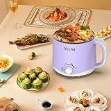 Vocha 1.6L Electric Hot Pot with Keep Warm Dual Power 250W/600W Purple view 3