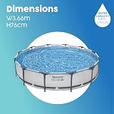 Bestway BW56416GB-21 12 ft Steel Pro Round Frame Pool with Filter Pump view 6