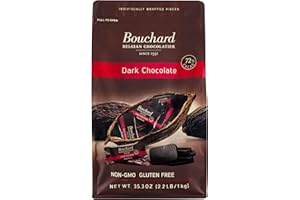 Bouchard Belgian Dark Chocolate Gluten-Free 72% Cacao (35.3 OZ / 2.2 LB)