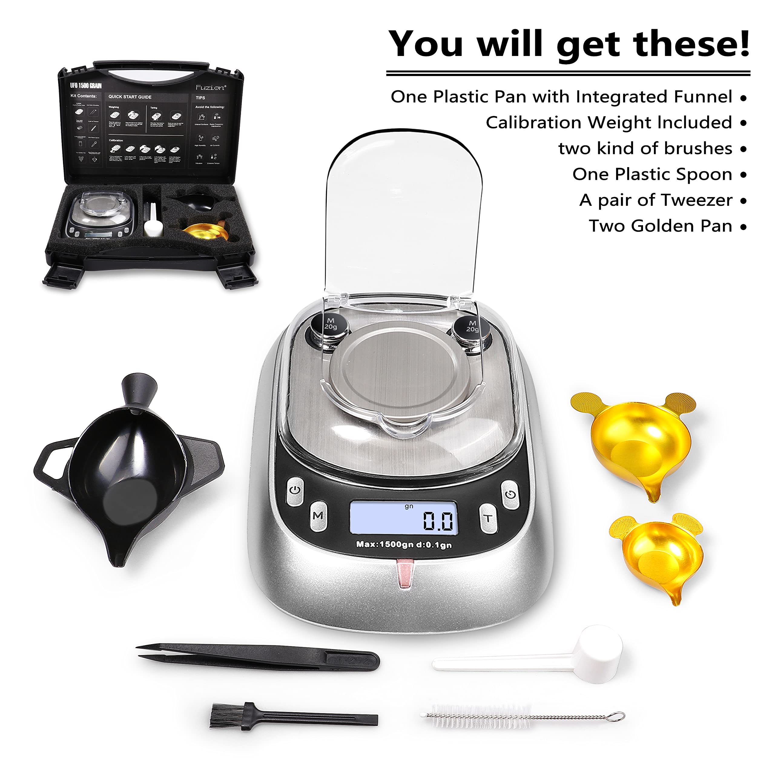 Mua Fuzion UFO-1500 Reloading Scale, 0.1 gn Readability Powder Scale ...