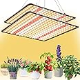 BAVIHOR Grow Light, (2-Pack) 200W LED Grow Lights for Indoor Plants Full Spectrum Plant Growing Lamps for Seedling Veg and Bloom