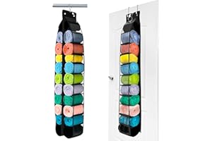zebricolo,legging organizer, 24spacious pockets,closet organizers and storage,2024 model, leggings organizer for closet,Heavy duty hanger,legging storage, thickened material,closet organizer,Black