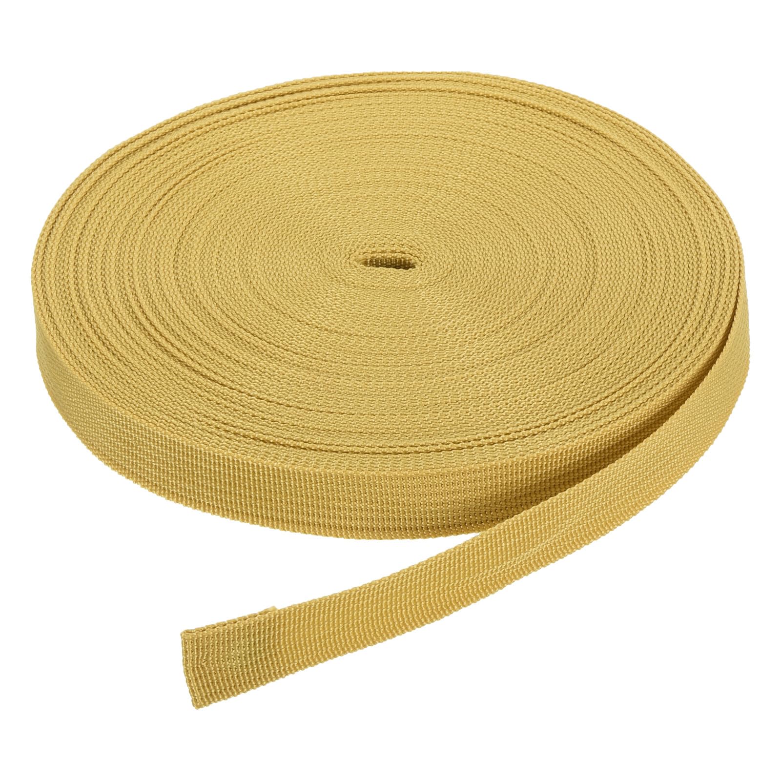 DMiotech 50 Yard x 3/4 inch Width Nylon Webbing Strap Poly Flat Webbing Strapping for DIY Craft Backpack Strapping, Sewing, Outdoor Gear Repair, Gold Tone