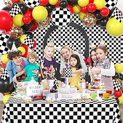 2 Pack Black and White Gingham Tablecloth