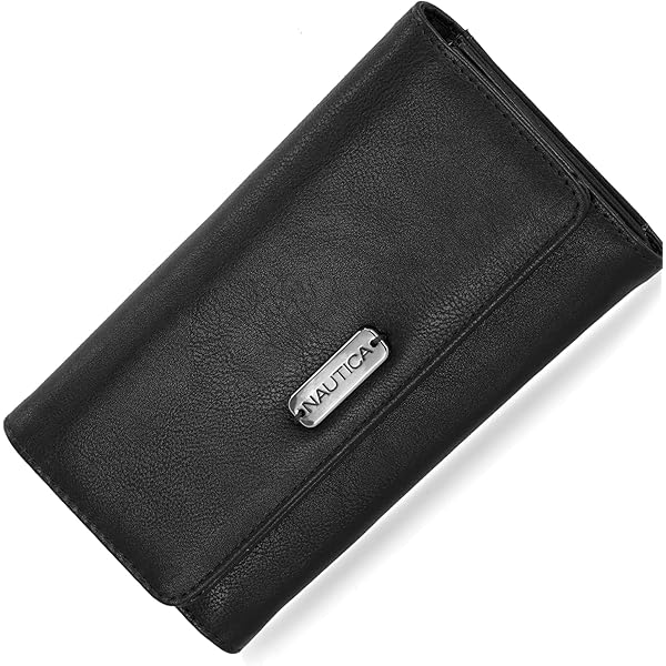Nautica Be Shore Zip Around Wallet for Women RFID Vegan Leather