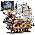 Mould King Large Pirates Ship Model Building Blocks Kits, MOC Dutchman Building Block Pirate Ship Construction Set to Build, Toys Gift for Kids Age 8+/Adult Collections Enthusiasts (4364+Pieces)