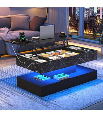 Amazon.com: Gurexl 42.5''L Coffee Table with Charging Station