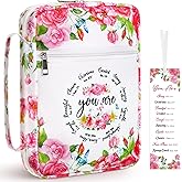 Sunnymove Bible Cover Case for Women and Bookmarks Carrying Bible Cases for Christian Gifts for Women Christian Book Covers Inspirational Gifts for Ladies Study Supplies Mother's Day Favors(Classic)