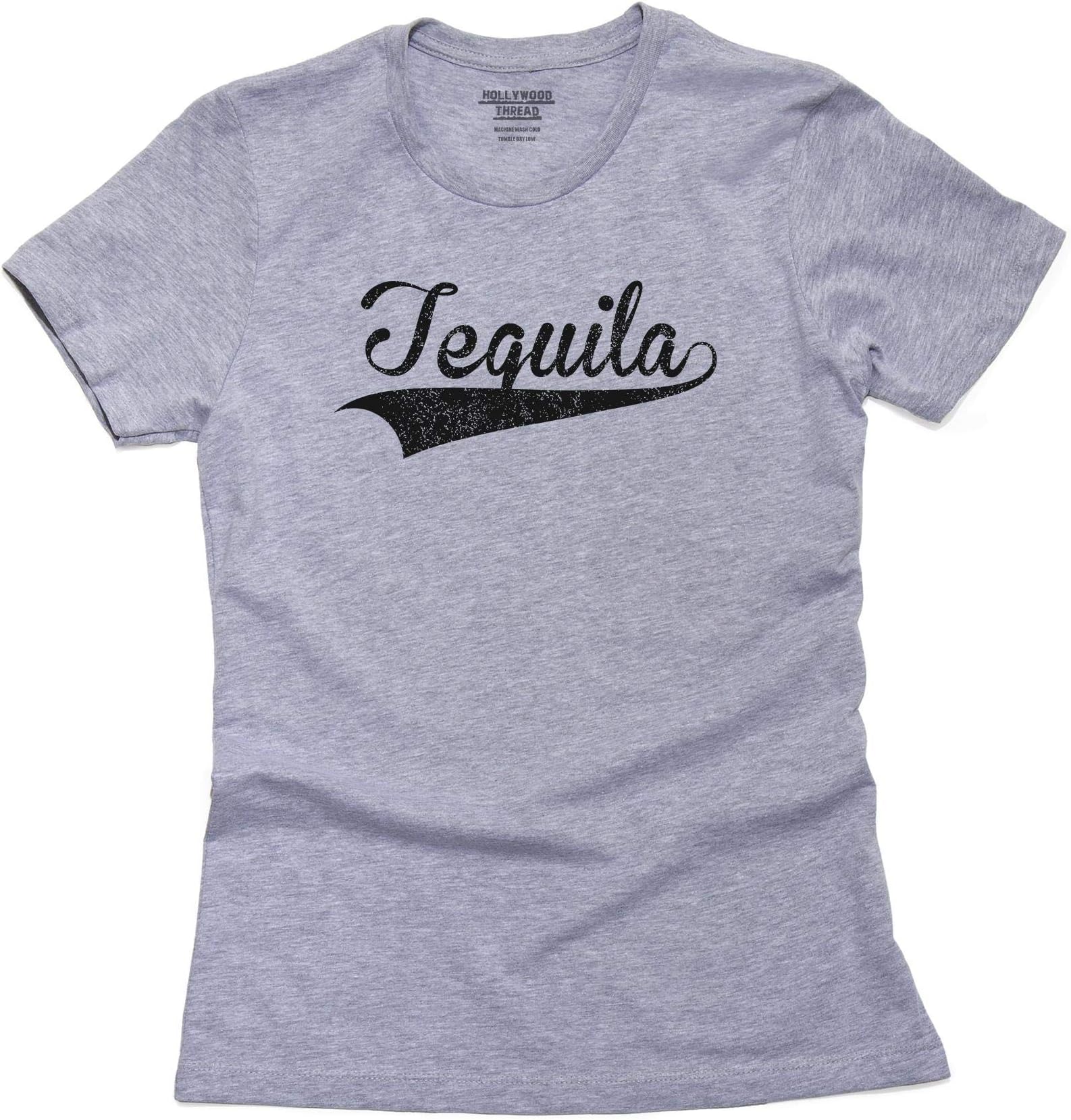 Trendy Simple Tequila Large Font Word Graphic Women's Cotton T-Shirt