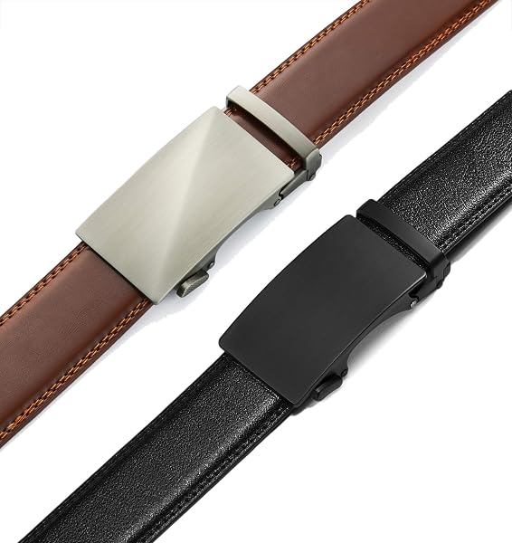 CHAOREN LEATHER RATCHET BELT MEN 2 PACK – CUSTOMIZABLE FIT, EFFORTLESS STYLE (35MM)