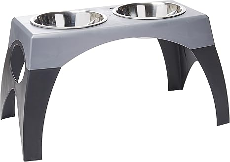 Pet Supplies Bergan Elevated Feeder Extra Large Storm Cloud