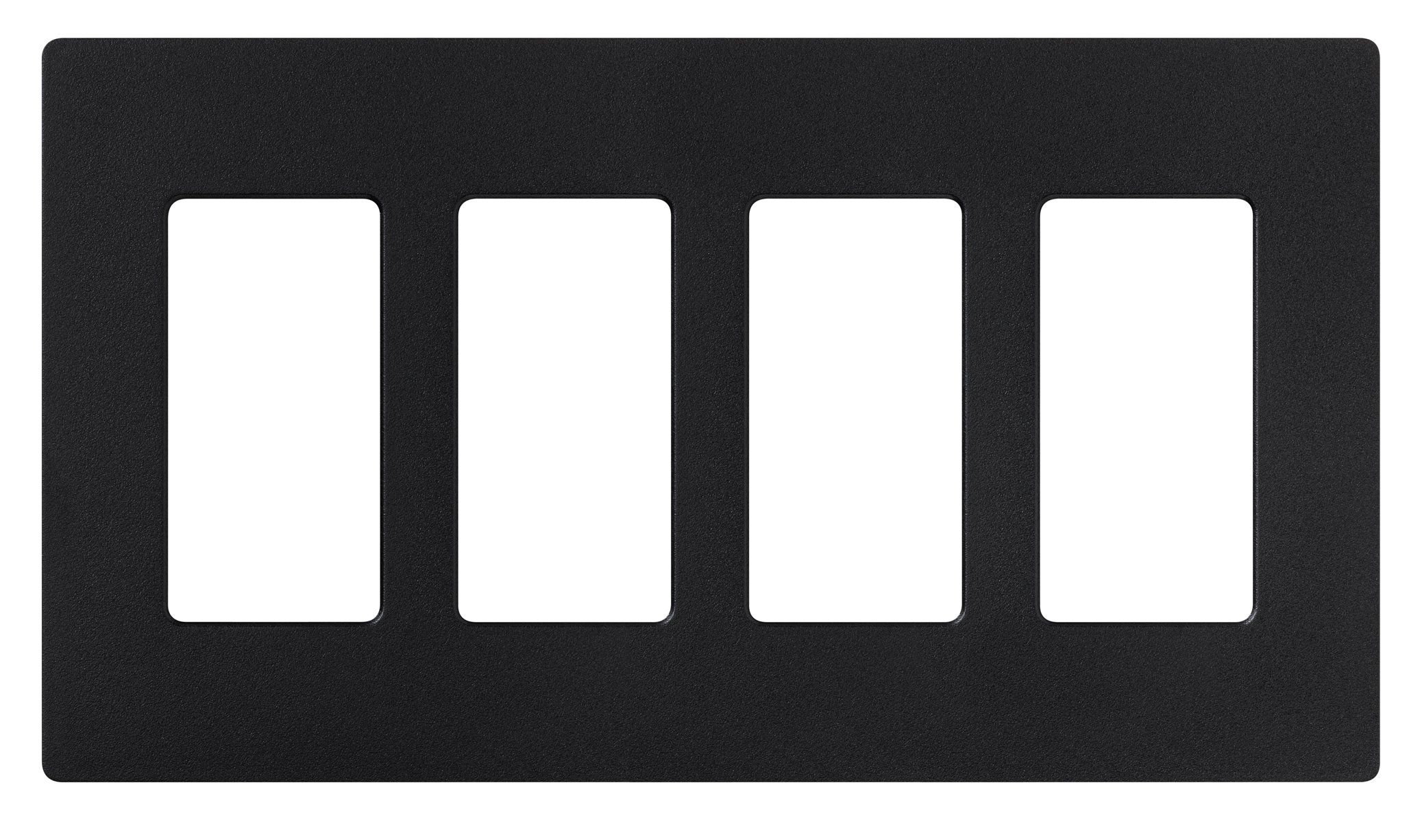 Lutron Claro 4 Gang Decorator/Rocker Wallplate, Satin, Midnight (1-Pack) | SC-4-MN โ image 1
