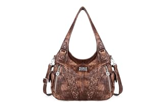Purses and Handbags Women Fashion Tote Bag Shoulder Bags Top Handle Satchel Purses Washed Synthetic Leather Handbag