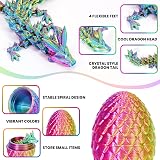 YILCER 4Pcs 3D Printed Dragon Eggs Inside Dragon Easter Gift Set Multicolor view 2