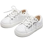 Felix & Flora Toddler/Little Kid Girls Running Shoes Sports Sneakers Princess Casual Glitter Shoes.