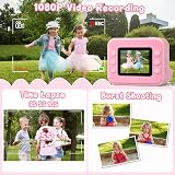 Hangrui Kids Camera Instant Print 2.4 Inch 1080P 32GB Card Pink view 4