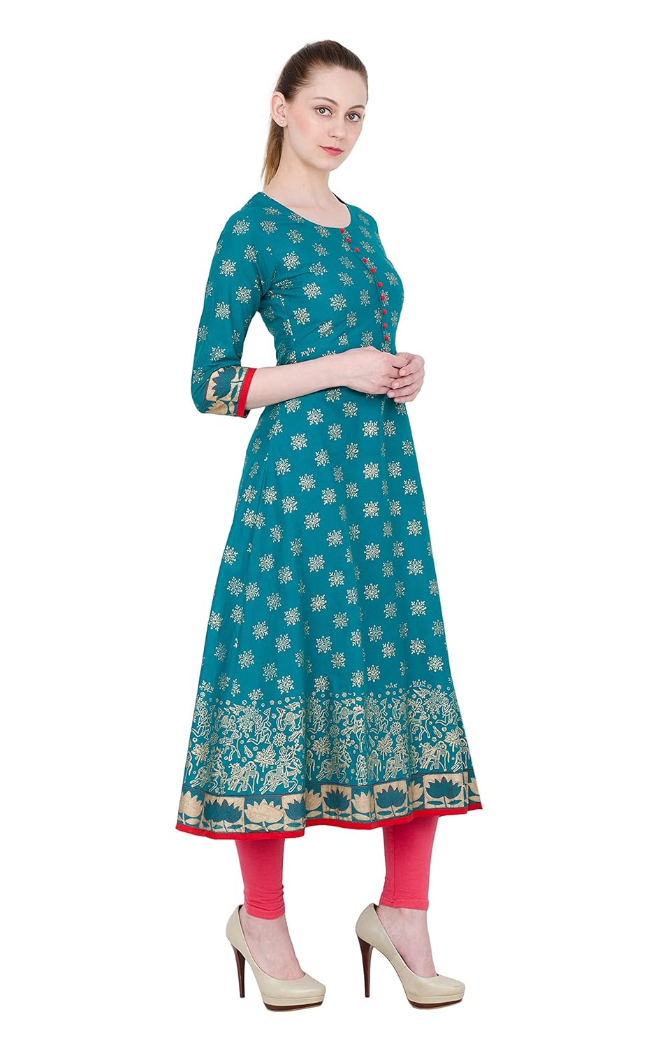 zoeyam's women's cotton anarkali kurti (zc0307-parent)