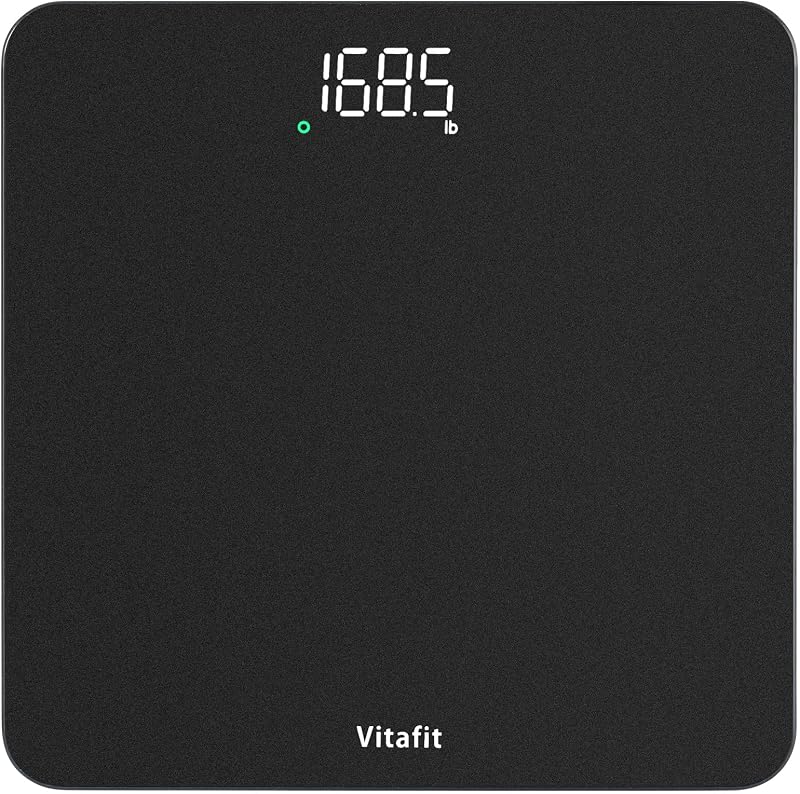Vitafit Body Weight Scale Digital 0.1 lb 28st 400lb 182kg Spray Silver