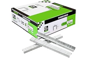 meite 21 Gauge 1/2-inch Crown Upholstery Staples,304 Stainless Steel with 1/4-inch Leg Length, Heavy Duty Staples for Staple Gun MT8016 (10,000 Counts)