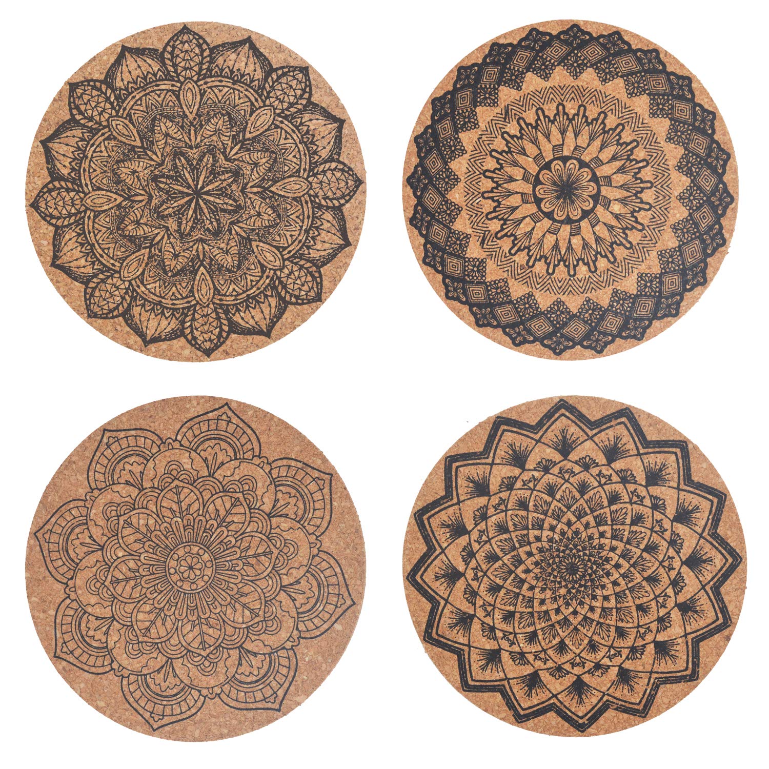 Buy 12 Pieces Cork Coasters Natural Cork Coasters for Drinks Absorbent