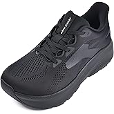 JACKSHIBO Wide Toe Women's Road Running Shoes Slip in Hands Free Support Memory Foam Zero Drop Sole Athletic Walking Tennis Shoes Platform Chunky Sneaker