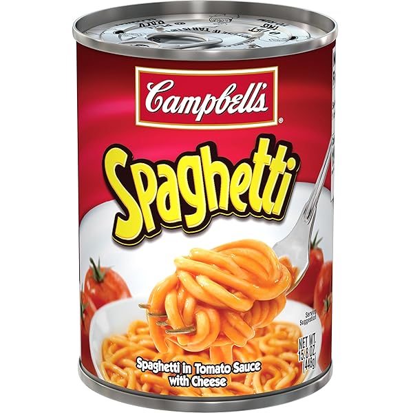 CAMPBELL’S CANNED SPAGHETTI, SNACKS FOR KIDS AND ADULTS,15.8 OZ CAN
