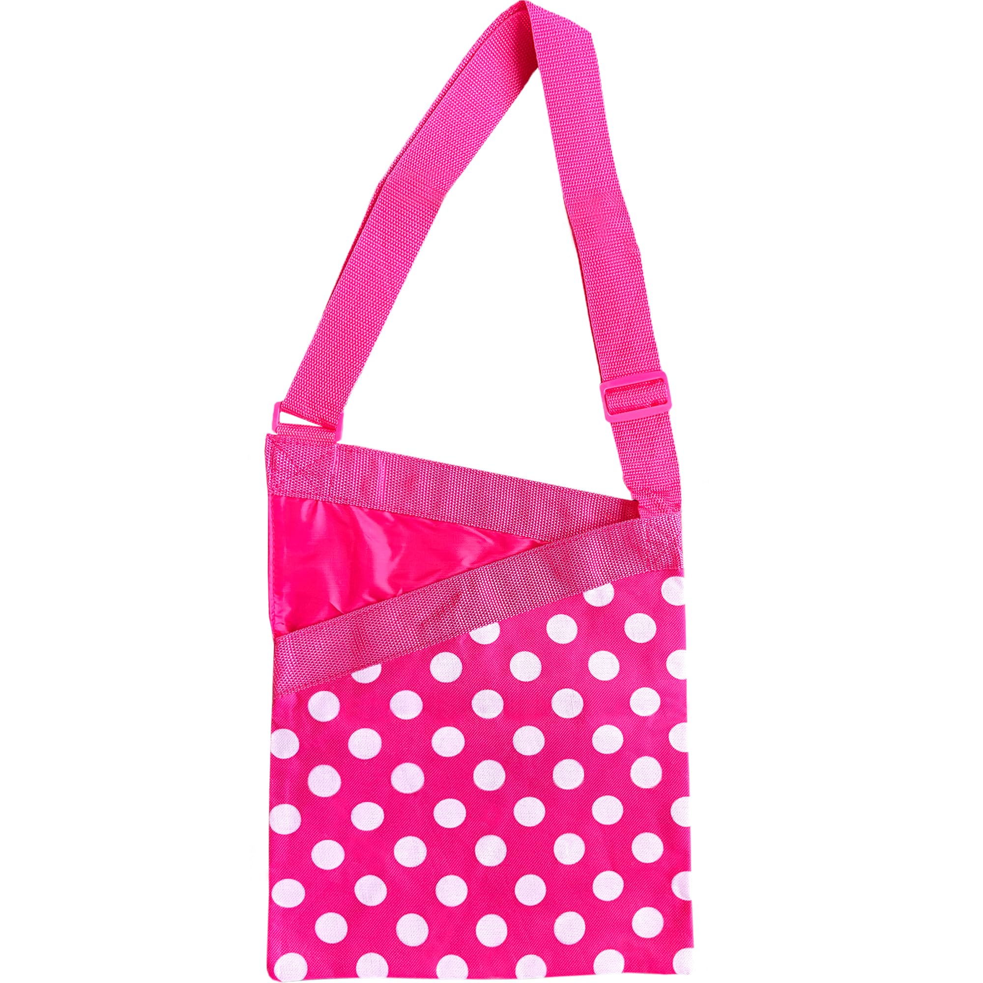 Smith’s Peg Bag in Pink and White Polka Dot Pattern with Adjustable Shoulder Strap | Holds Up to 108 Regular Pegs | Strong, Durable, and Water Resistant Material