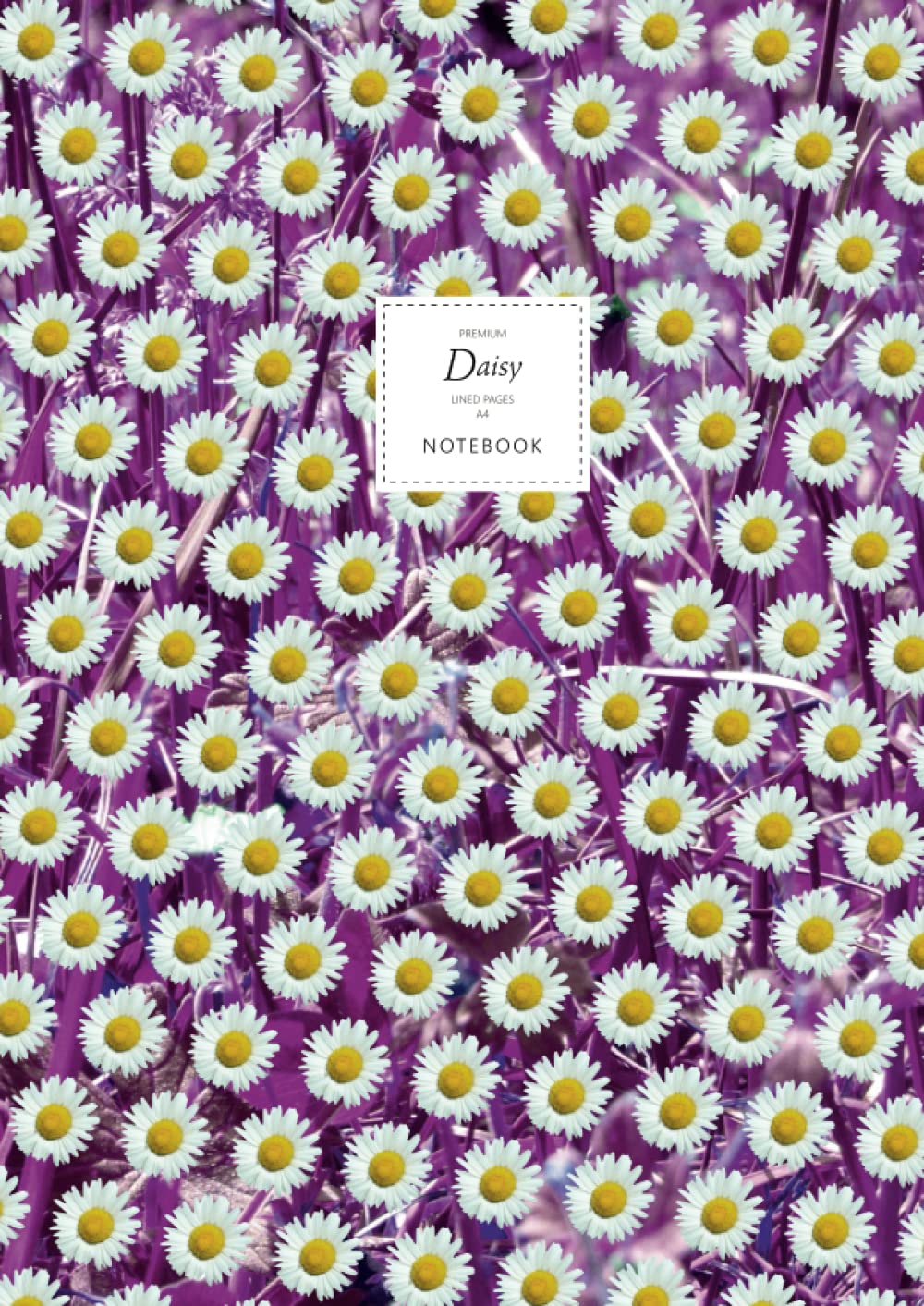 Daisy Notebook - Lined Pages - A4 - Premium: (Pink Leaf Edition) Fun notebook 192 lined pages (A4 / 8.27x11.69 inches / 21x29.7cm)