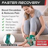 SS SLEEVE STARS Sleeve Stars Ankle Brace with Removable Strap Turquoise 10-12" view 2