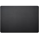 Nekmit Leather Desk Blotter Pad 17 x 12 Inches, Flat, Non-Slip, Waterproof, Black