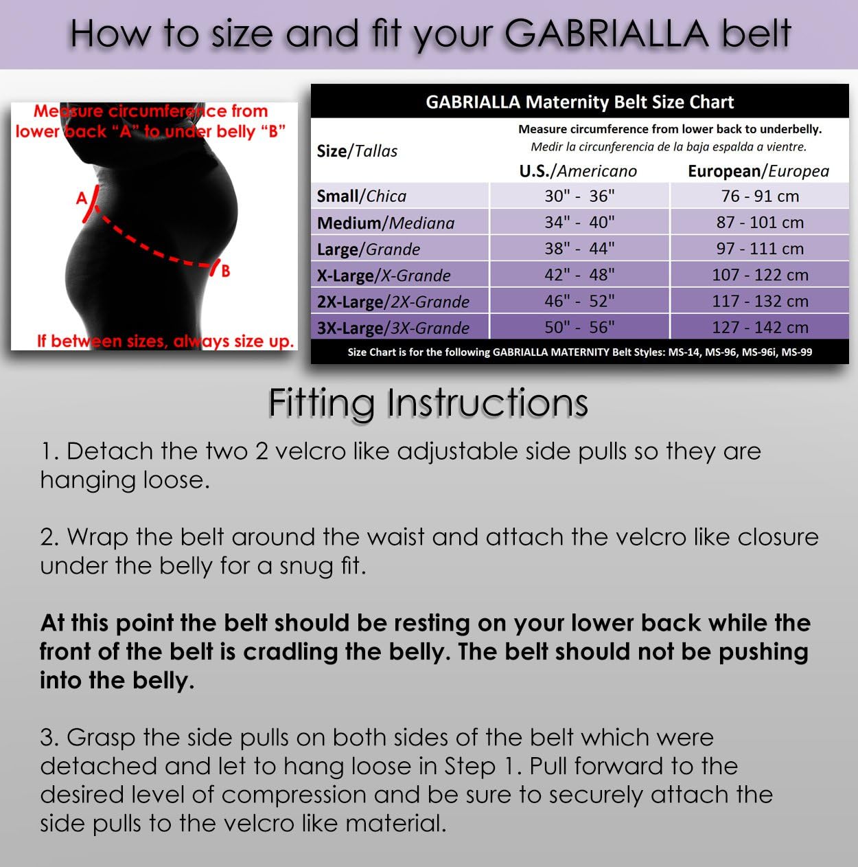 GABRIALLA MS-96i Breathable Cotton Lined Maternity Belt | Back Support |Belly Band for Running & Exercising | Abdominal Pain | Lower Back Pain| Postpartum Recovery: Black Medium: Health & Personal Care