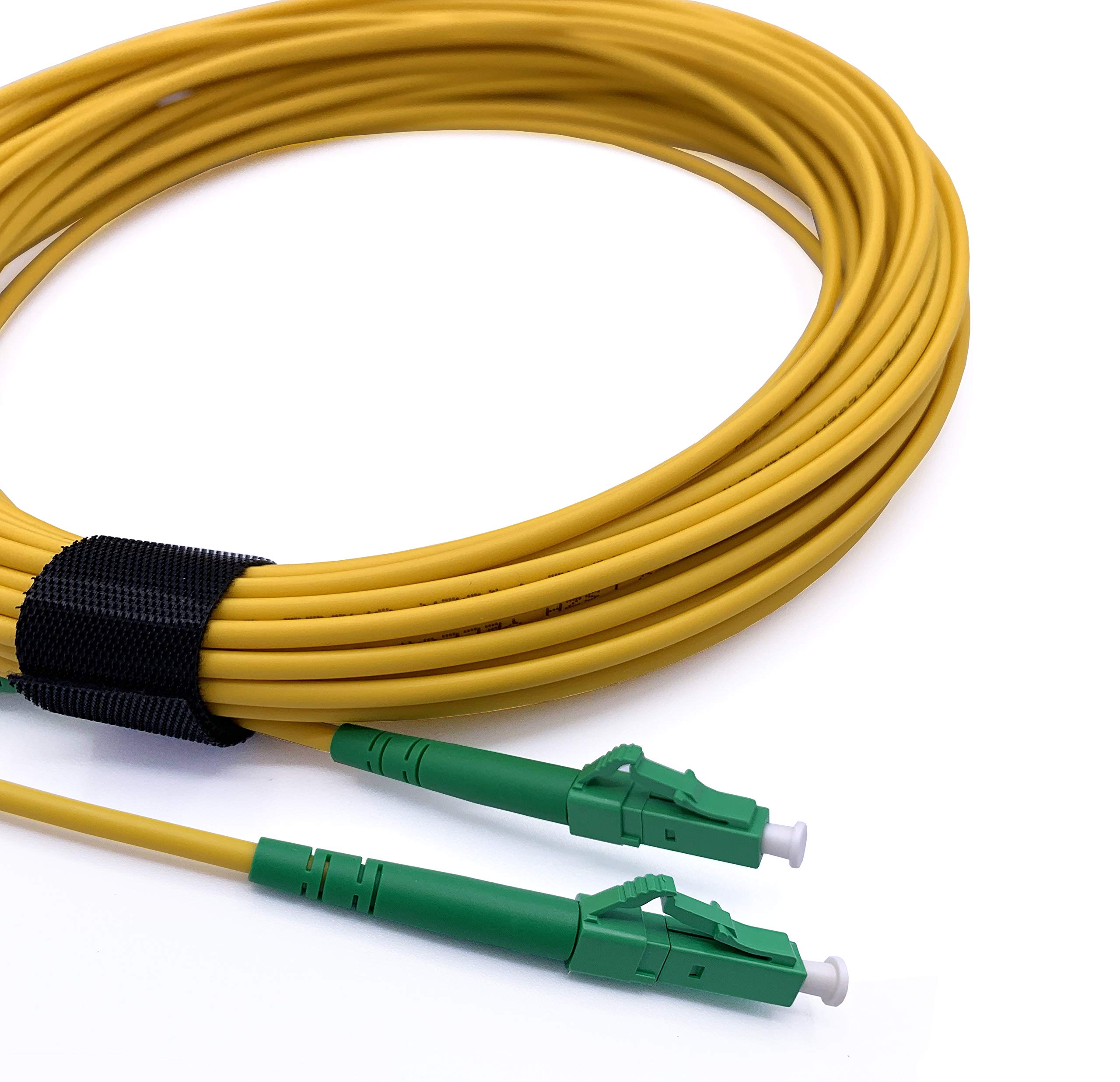 Elfcam Fibre Optic Cable LC/APC to LC/APC Monomode Simplex, 9/125 μm LSZH Optical Cable 20 m