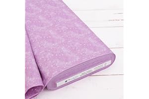THREADART 3 Yard Cut Premium Cotton Quilting Fabric Sold by The Yard - Vintage Threads Collection - 44" Width - 100% Cotton - Quilting, Sewing, Crafts - Light Purple Dots