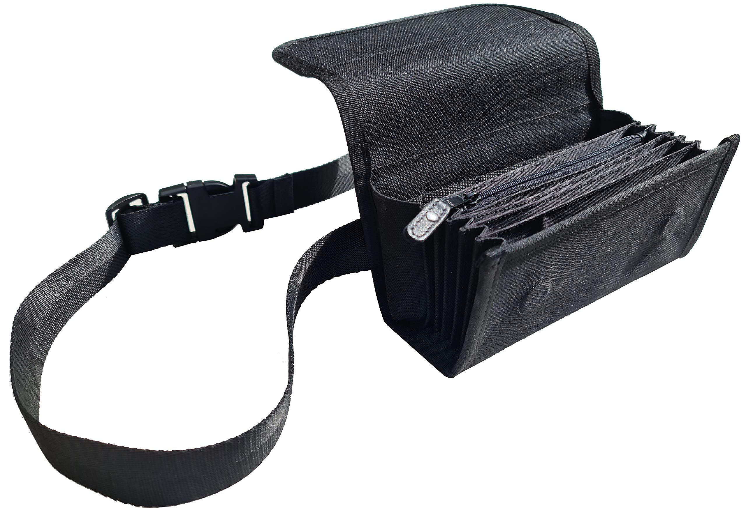 CLAIRE-FONCET Waterproof canvas coin bags, 1 zipped inner compartment, fully lined, sold without currency, magnet closure, waitress
