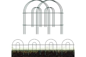 FOREHOGAR Decorative Garden Folding Border Fence, Metal Wire Edging Flower Fence Panel 18in X50ft Outdoor Patio Landscape