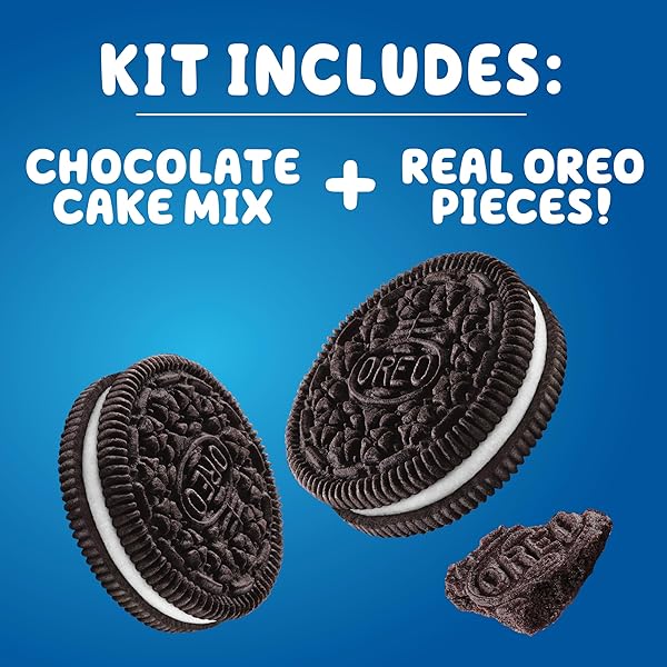 BETTY CROCKER OREO CHOCOLATE CAKE MIX, CHOCOLATE CAKE BAKING MIX WITH OREO COOKIE PIECES, 9.3 OZ